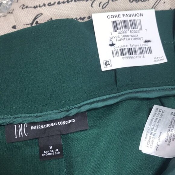 INC Tapered-Leg Paperbag Pants - Picture 4 of 6